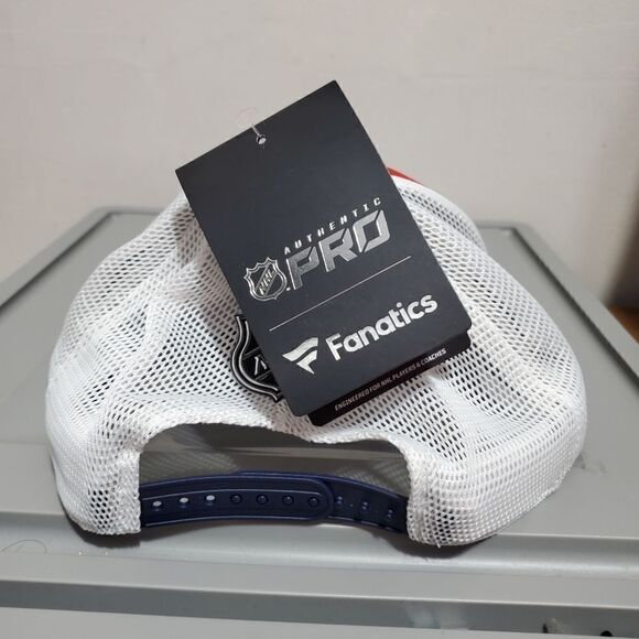 Washington Capitals NHL Fanatics Snapback Hat OSFA NWT Authentic Pro Red/White - Picture 6 of 9